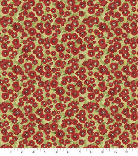 Susan Winget Packed Poppy Cotton Fabric
